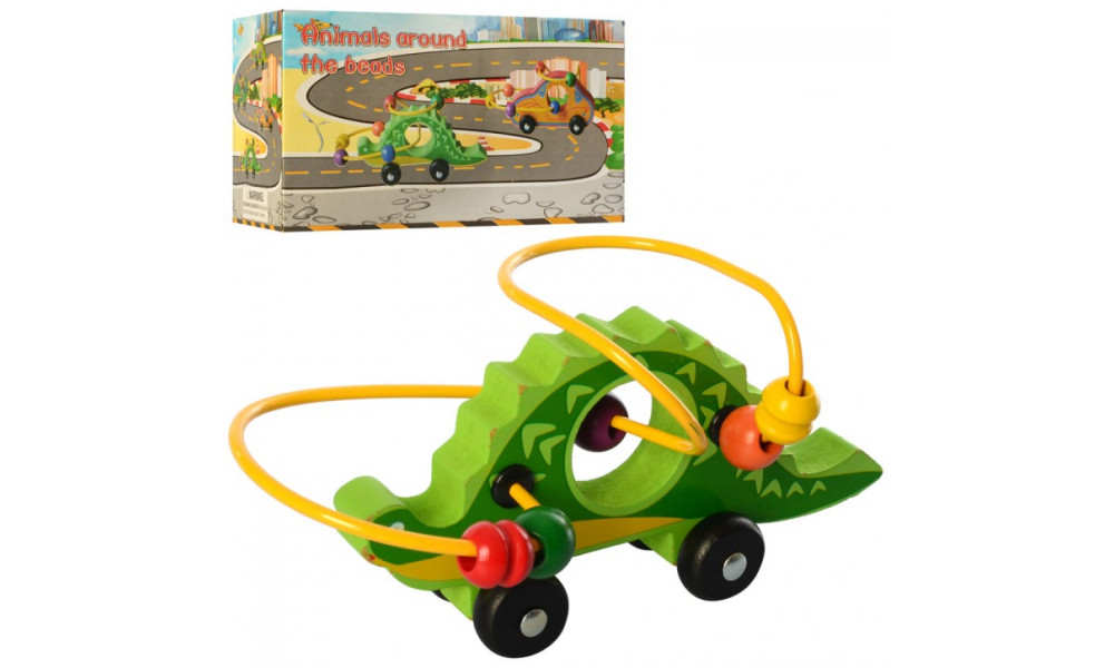 Дерев'яна іграшка Динозавр - лабіринт MD 2348
