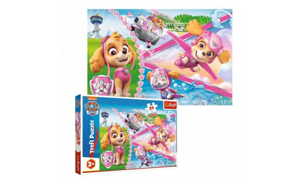 Пазли - (24 елм. MAXI) - "Повітряний герой - Скай" / Nickelodeon: "Щенячий патруль"/Trefl	 14307