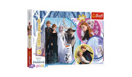 Пазли -(100 елм.) Глітерні  - "Дружня команда" / Дісней: Крижане серце 2/Trefl  14817