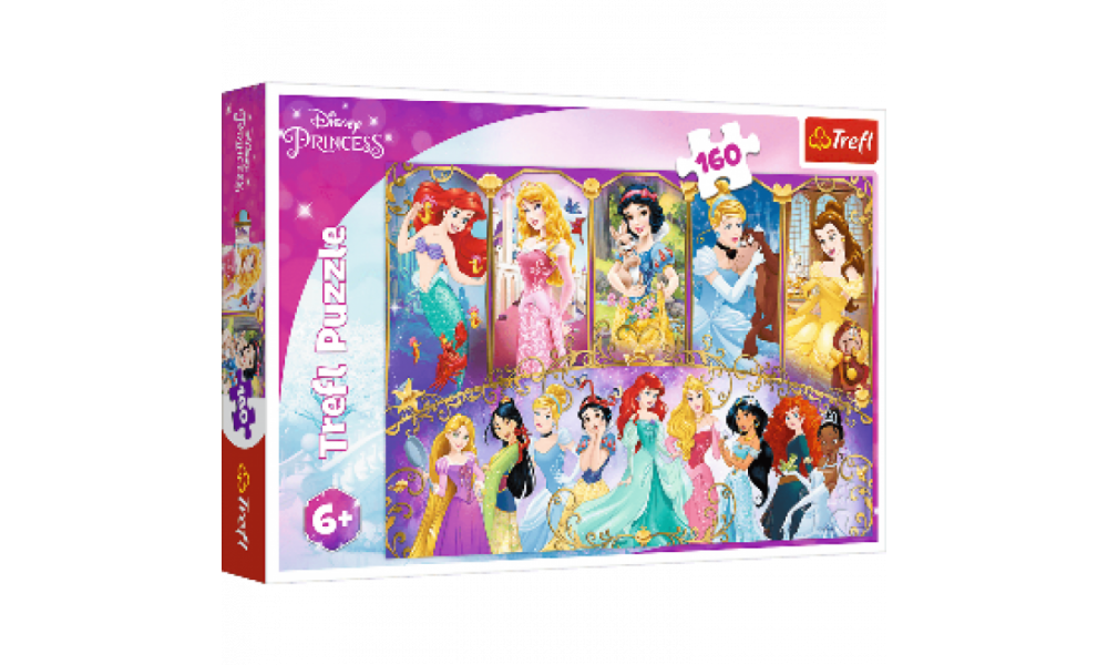 Пазли - (160 елм.) - "Портрети принцес" / Дісней принцеси/Trefl	 15407