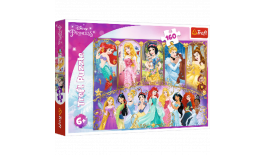 Пазли - (160 елм.) - "Портрети принцес" / Дісней принцеси/Trefl	 15407
