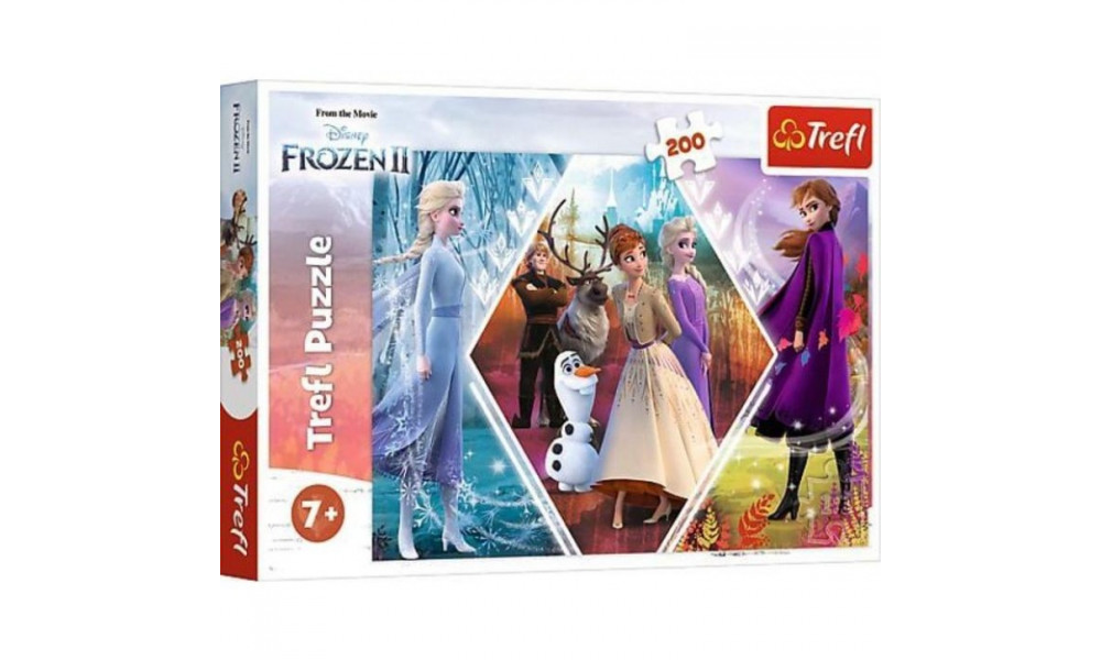 Пазли - (200 елм.) - "Сестри в крижаній країні" / Дісней Крижане серце 2/Trefl  13249