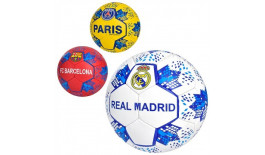 М'яч футбольний 2500-249 (30шт) розмір 5, ПУ1, 4мм, 4 шари, 32 панелі, 400-420г, ручна робота, 3в (клуби)