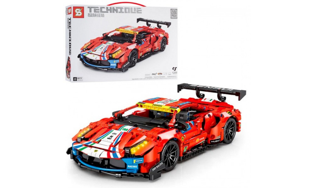 Конструктор 8613, Машина гоночна 1206 деталі.