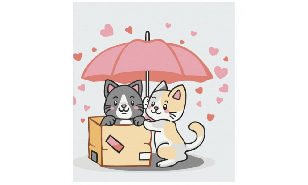 Набір для розпису "Котики в коробці" 30*30 см 15565-АС