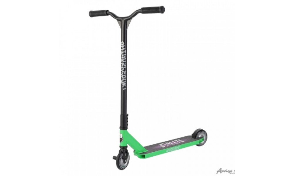 Самокат трюковий Amigo STREET PRO зелений (колеса метал, HIC, 1 пега) EX-1982