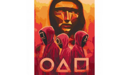 Набір для розпису "Гра в кальмара. Солдати" 40*50 см 10297-AC