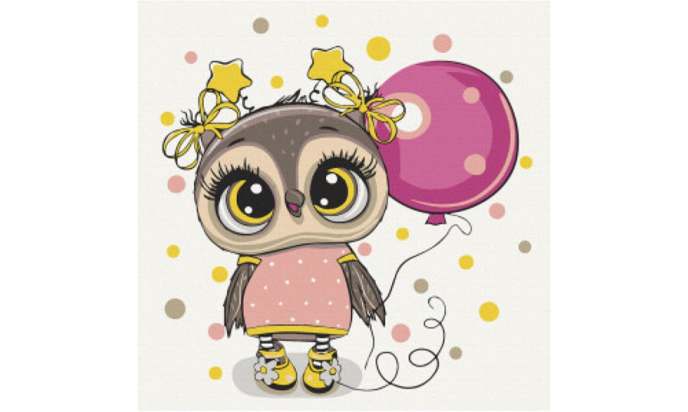 Набір для розпису "Совеня з кулькою" 30*30 см 15514-AC