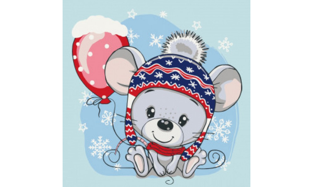 Набір для розпису "Мишеня з кулькою" 30*30 см  15548-AC