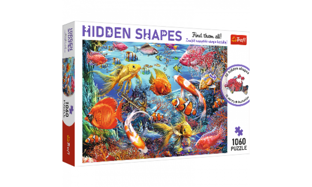 Пазли - (1060 елм.) - Приховані пазли: "Підводне життя"/Trefl 10676