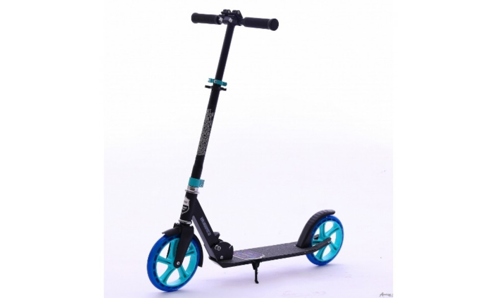 Самокат GROOVE чорний колеса 2*200мм, дзвінок, підніжка EX-1725