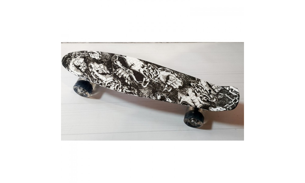 Скейт GSK-0001/2 пластик.прінт з 2х сторін PU світ.55*19см 6в./8/