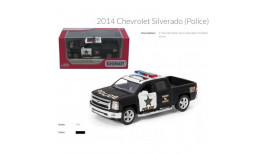 Модель пікап CHEVROLET SILVERADO (2014) 5'' KT5381WP Police метал.інерц.відкр.дв.кор./96/