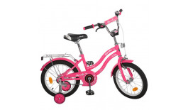 Велосипед детский PROF1 14д. L1492 (1шт) Star, малиновый,звонок,доп.колеса