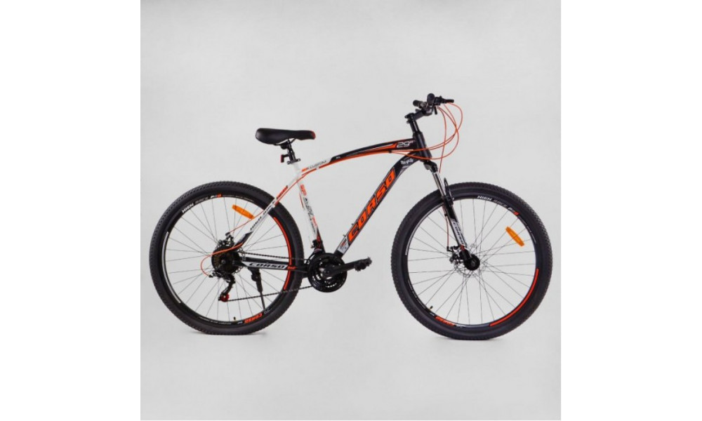 Велосипед спортивний CORSO "HIGH RACE PRO", 29'' дюймів 89732 (1) Сталева рама 21”, 21 швидкість, зібраний на 75%