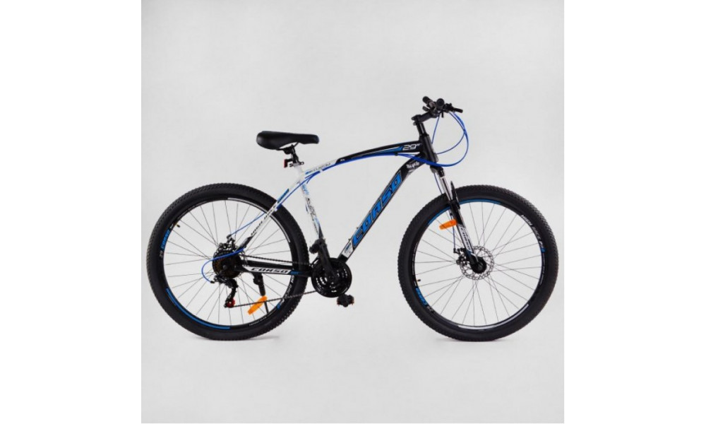 Велосипед спортивний CORSO "HIGH RACE PRO", 29'' дюймів 94616 Сталева рама 21”, 21 швидкість, зібраний на 75%