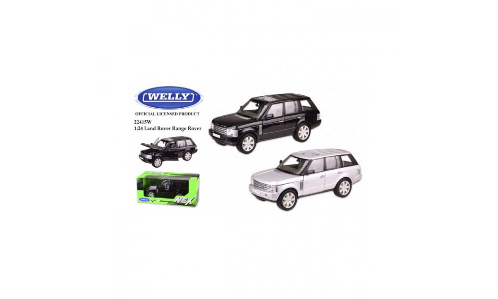 Машина метал 22415W "WELLY"1:24 LAND ROVER RANGE ROVER,2 кольори