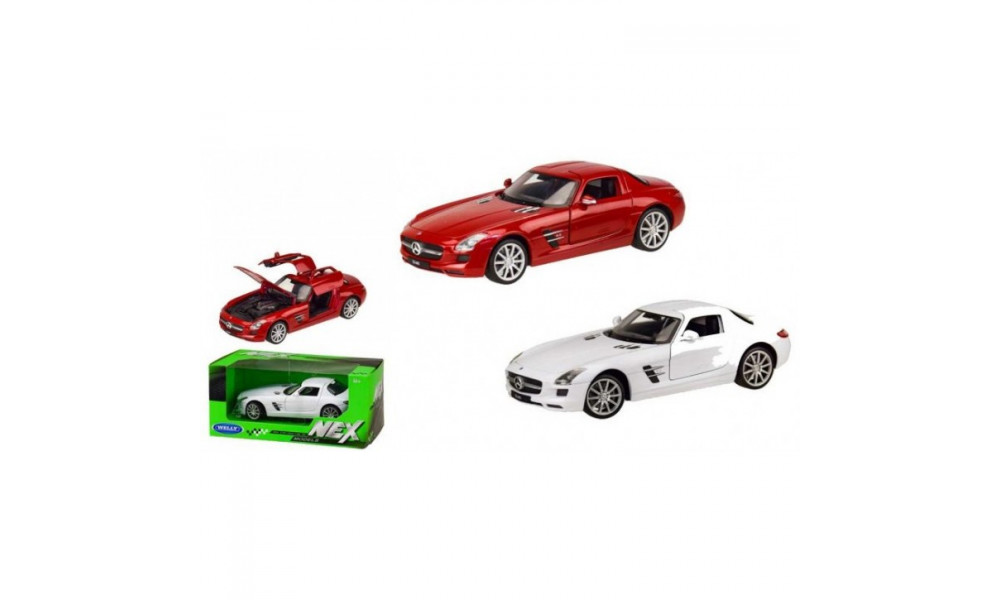 Машина метал 24025W  "WELLY" 1:24 MERCEDES-BENZ SLS AMG, 2 кольори,