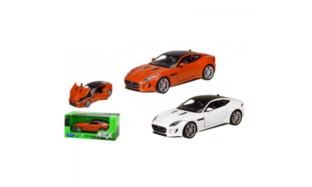 Машина метал 24060W  "WELLY" 1:24 JAGUAR F-TYPE COUPE, 2 кольори,