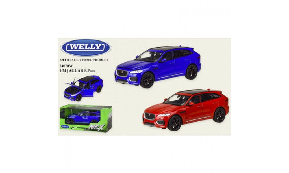 Машина метал 24070W "WELLY" 1:25 JAGUAR F-PACE, 2 кольори,