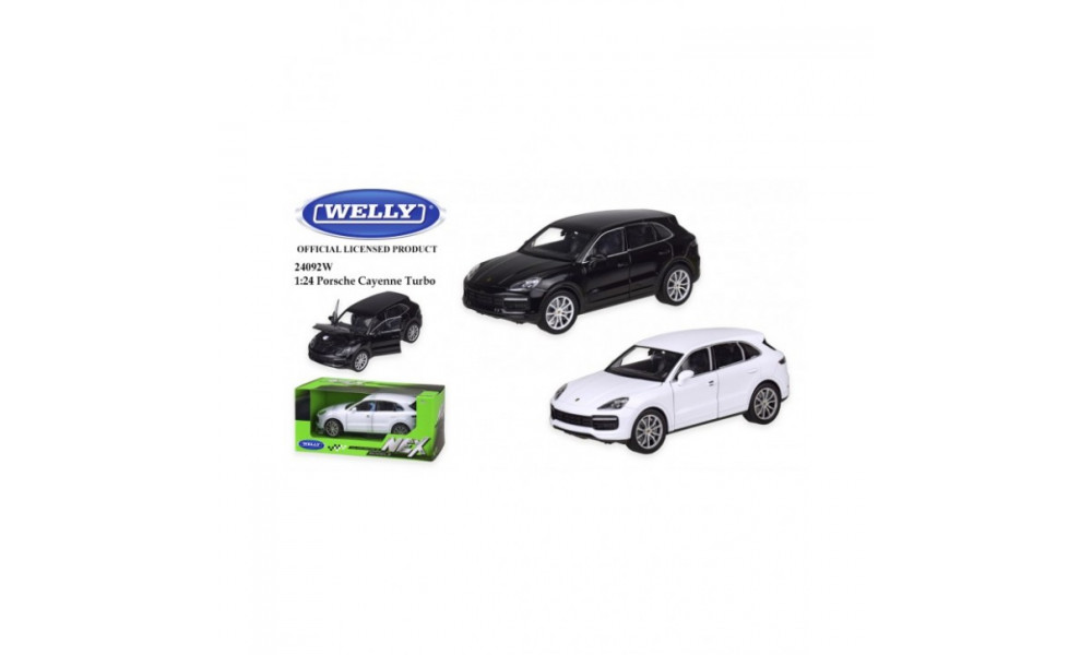 Машина метал 24092W "WELLY"1:24 PORSCHE CAYENNE TURBO, 2 кольори,