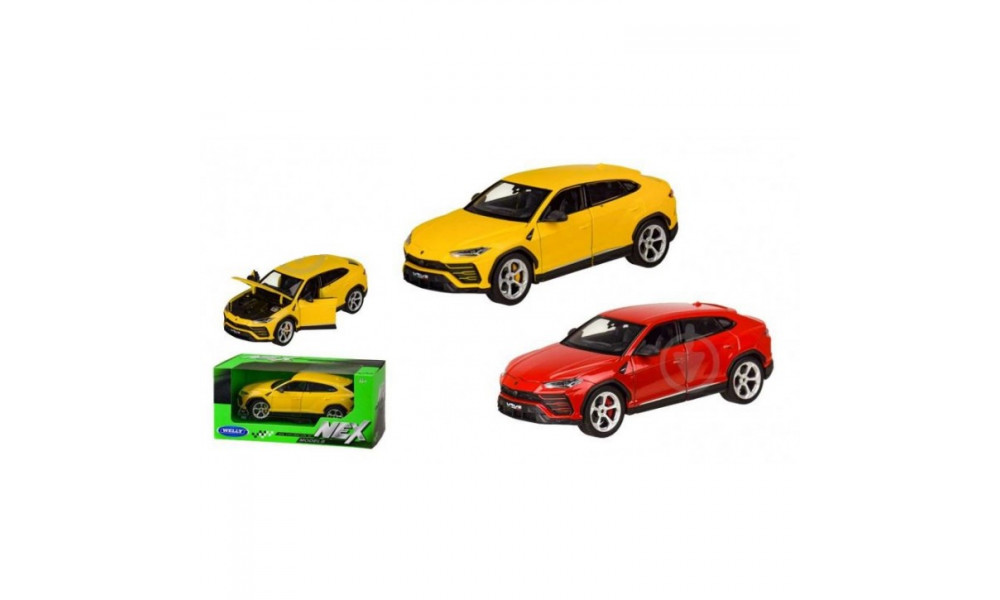 Машина метал 24094W "WELLY"1:24 LAMBORGHINI URUS,2 кольори,