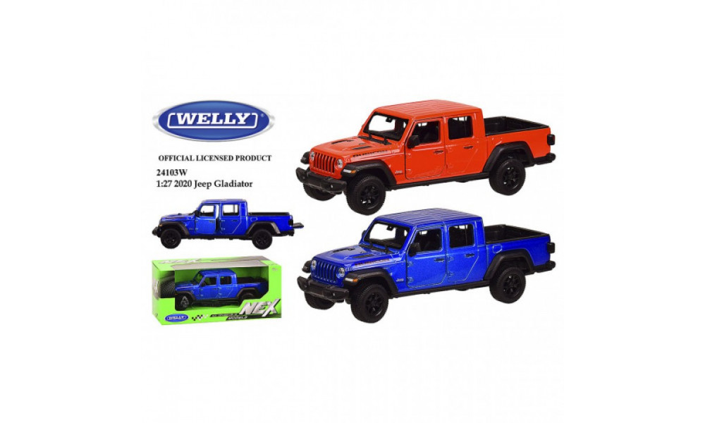 Машина метал 24103W  "WELLY" 1:24 2007 JEEP GLADIATOR