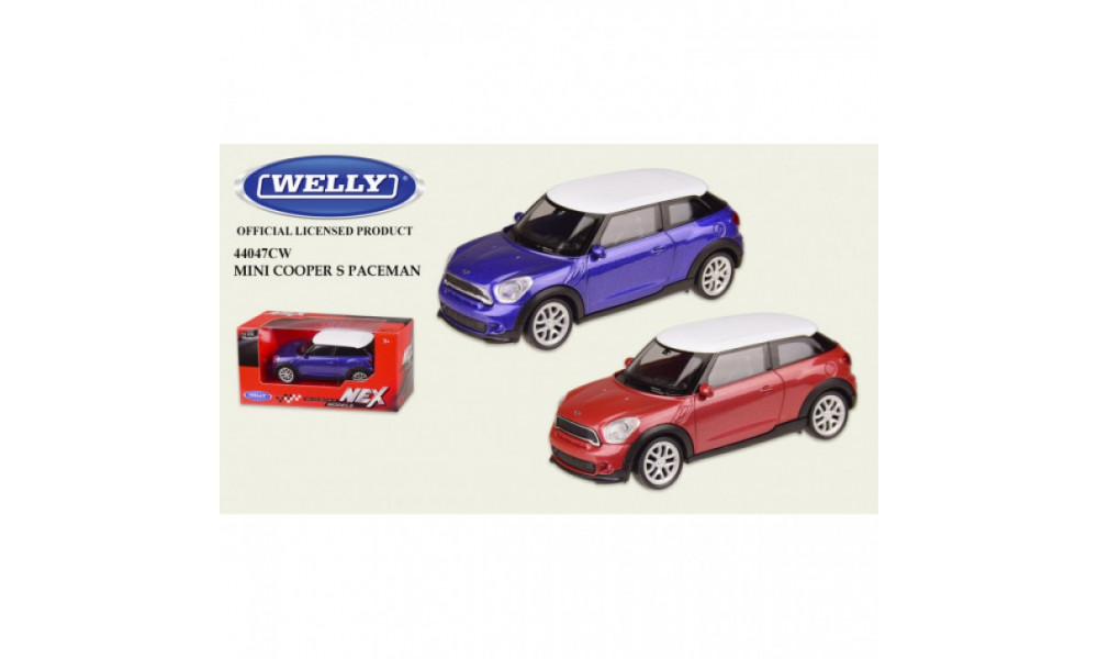 Машина метал 44047CW  "WELLY" 1:43 MINI COOPER PACEMAN