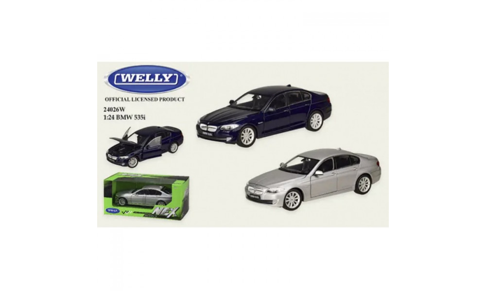 Машина метал 24026W  "WELLY" 1:24 BMW 535I, 2 кольори,