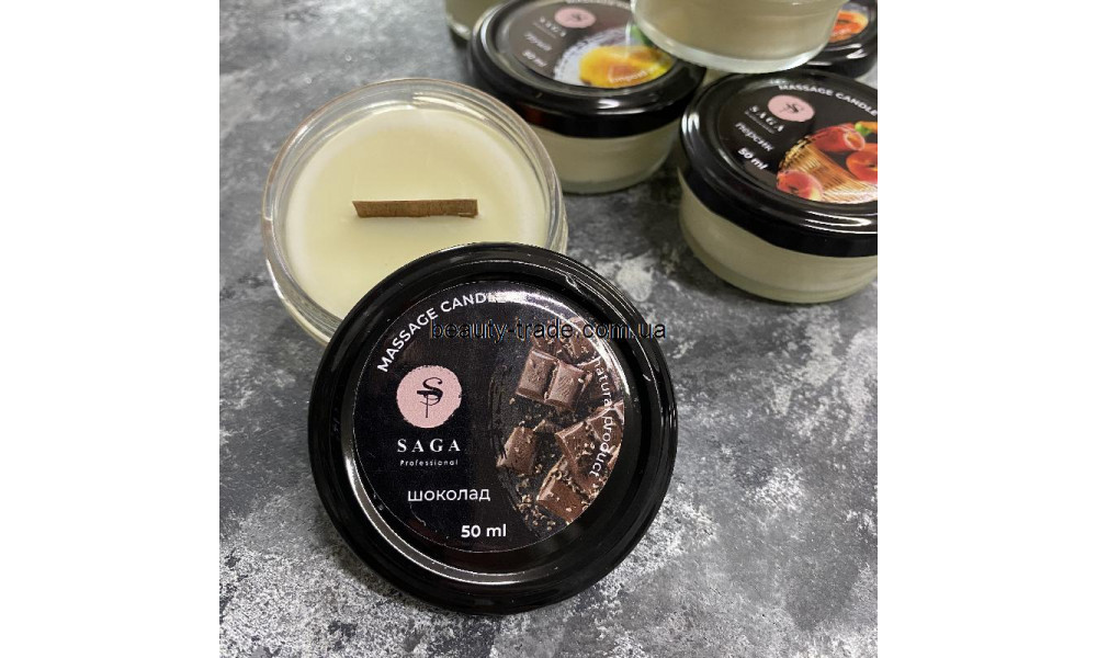 Saga Массажна свічка 50ml шоколад