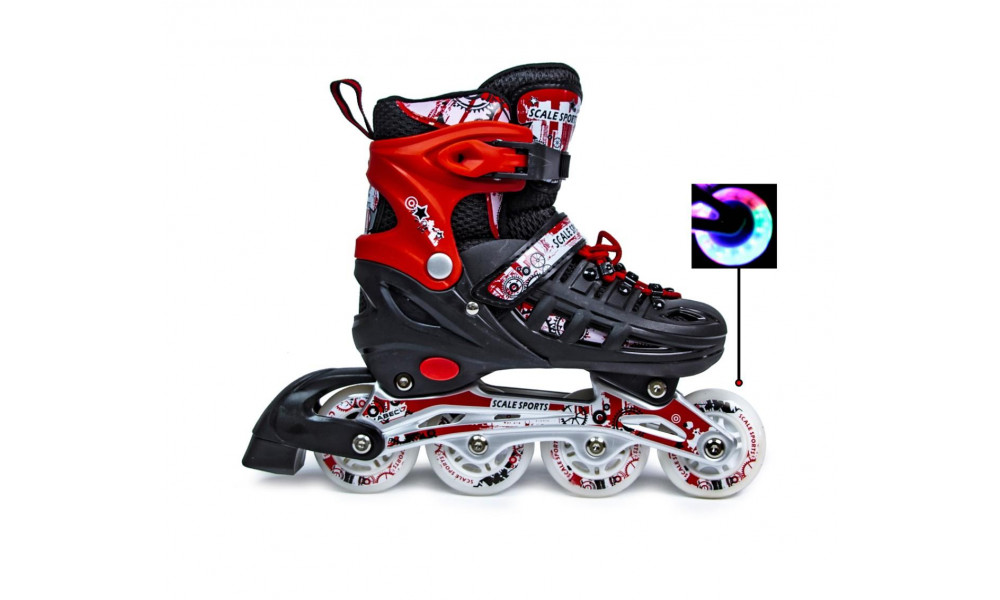 РОЛИКИ SCALE SPORTS RED LF 905, РАЗМЕР 34-37 1352221228-M