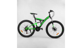 Велосипед Спортивний CORSO «Hyper» 26" дюймів 29045 (1) рама металева 16’’, SunRun 21 швидкість, зібраний на 75%