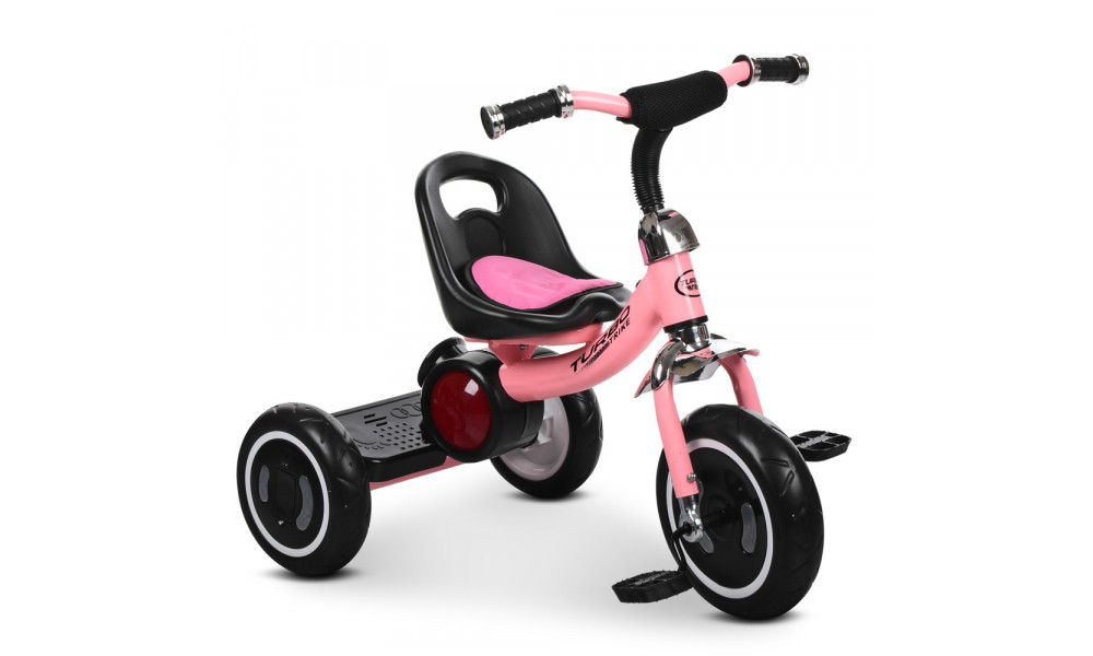 Велосипед M 3650-7 (2шт)три кол.EVA,свет/муз,зад.подножка,накладка на сид,нежно-розовый