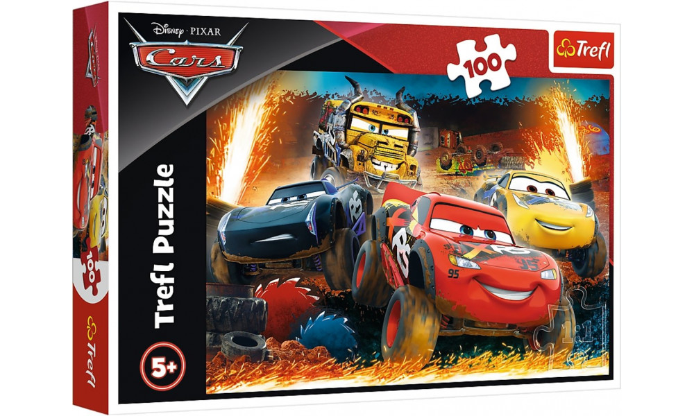 Пазли -(100 елм.) - "Екстремальна гонка" / Дісней Тачки/Trefl  16358