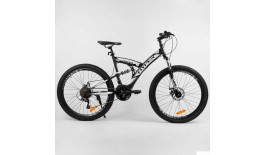 Велосипед Спортивний CORSO Hyper 26" дюймів 66729 (1) рама металева 16’’, SunRun 21 швидкість, зібраний на 75%