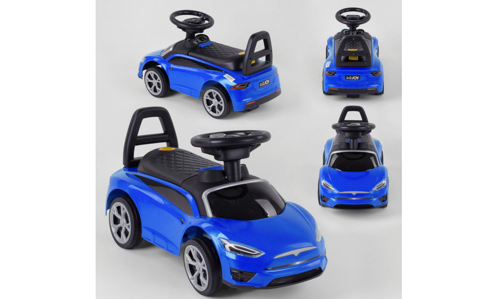 Машина-толокар TS 72707 JOY (1) колір СИНІЙ, музичне кермо, БАГАЖНИК