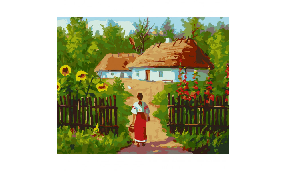 Набір для розпису "Українські хатинки" 40*50 см 10350-AC