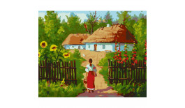 Набір для розпису "Українські хатинки" 40*50 см 10350-AC