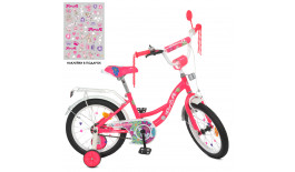 Велосипед детский PROF1 16д. Y16302N (1шт) Blossom,SKD45,малин,зв,доп.кол
