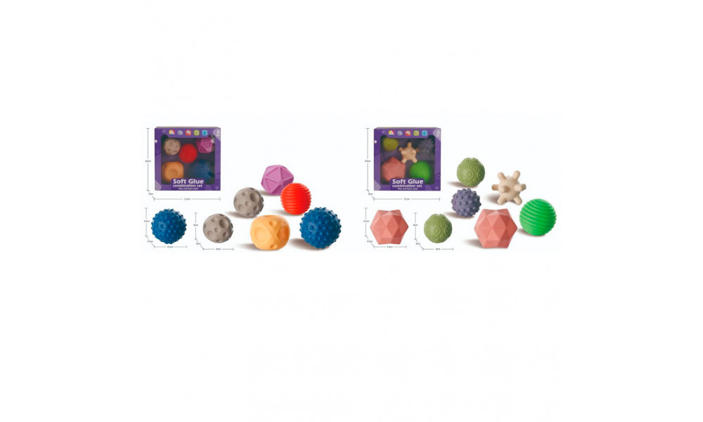 Игрушка для купания 1032-1033 (36шт) мячик, набор 5шт,от6см,брызгалка,2вида, в кор-ке, 21-20-9см