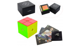 Кубик Рубіка 131 (15шт) 2х2, 5-5-5см, підставка, карточки, тканина, в кор-ці, в кульку, 9-8-6,5см