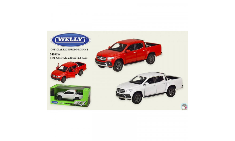 Машина метал 24100W  "WELLY"1:27 MERCEDES-BENZ X-CLASS, 2 кольори