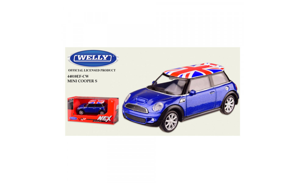 Машина метал 44010EF-CW  "WELLY" 1:43 MINI COOPER S