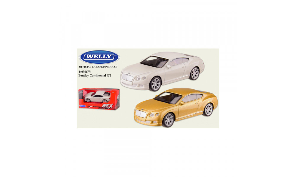Машина метал 44036CW   "WELLY" 1:43 BENTLEY CONTINENTAL GT