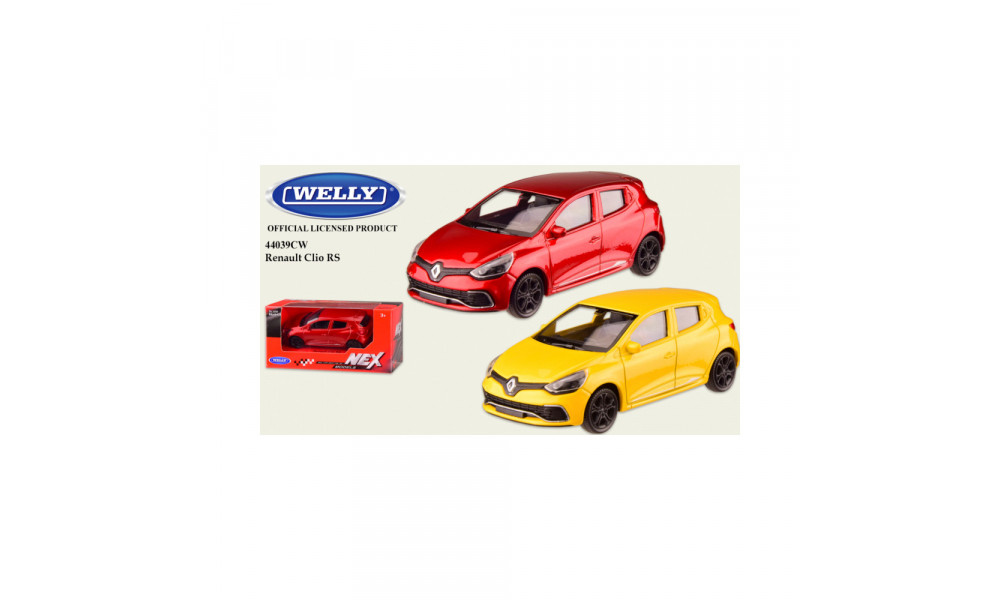 Машина метал 44039CW  "WELLY"1:43 RENAULT CLIO RS