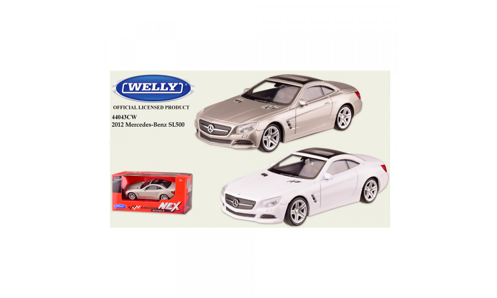 Машина метал 44043CW   "WELLY" 1:43 MERCEDES-BENZ SL500